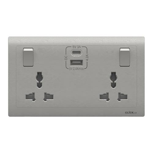 UNIVERSAL 13A 2G SW SKT USB A&C SV