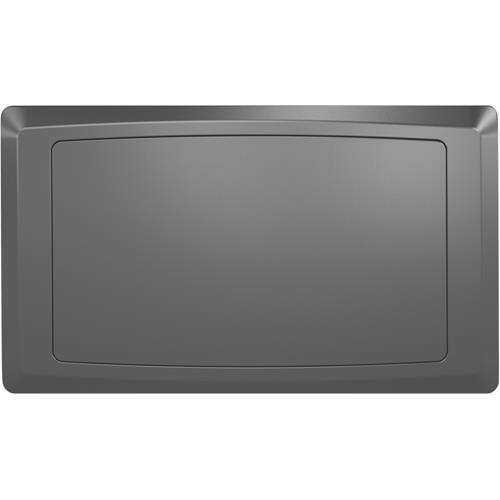 2 GANG BLANK PLATE DRK GRY