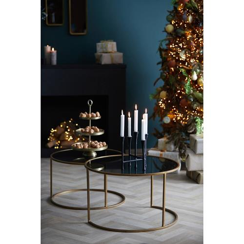 Coffee table S/2 Ø65x39+Ø75x44 cm DUARTE
